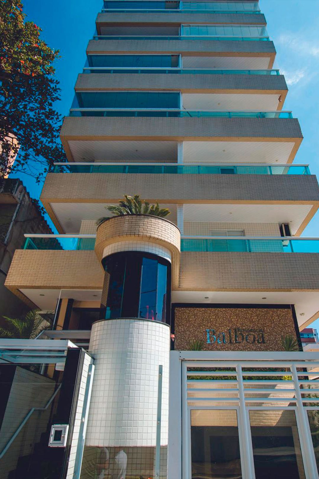 Fachada do Residencial Balboa, Guilhermina, Praia Grande SP
